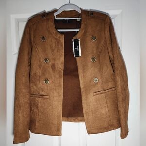 NWT Tahari Blazer Light brown/dark tan sz 10 womens